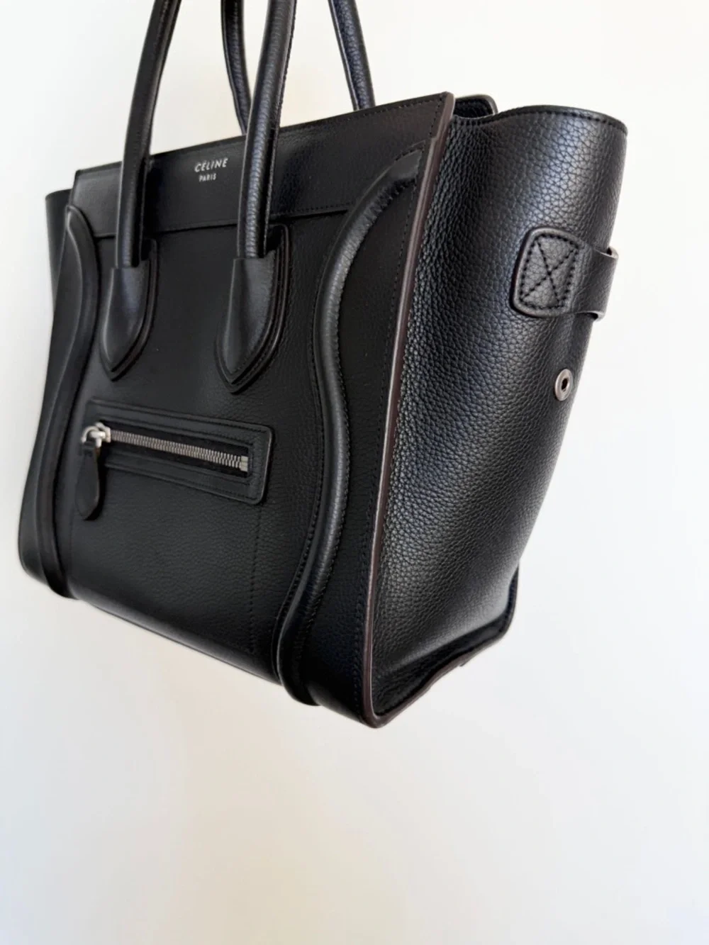 CELINE Black Micro Luggage Tote - Picture 3 of 16